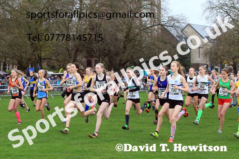 Girls Under-13s, 2022 British Athletics Cross Challenge, Sefton Park, Liverpool.  Photo: David T. Hewitson/Sports for All Pics